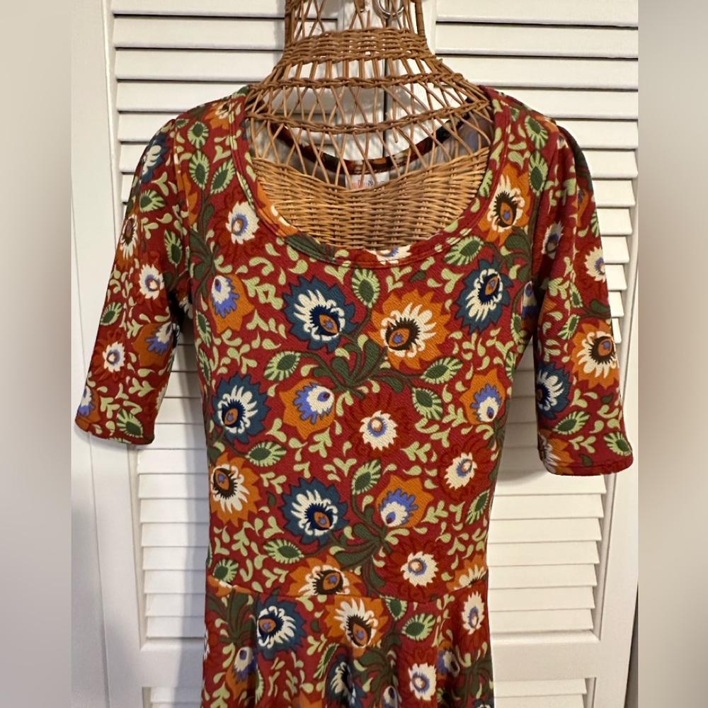 LuLaRoe Dress colorful Simply Comfortable pullover Tunic XS preowned-womens